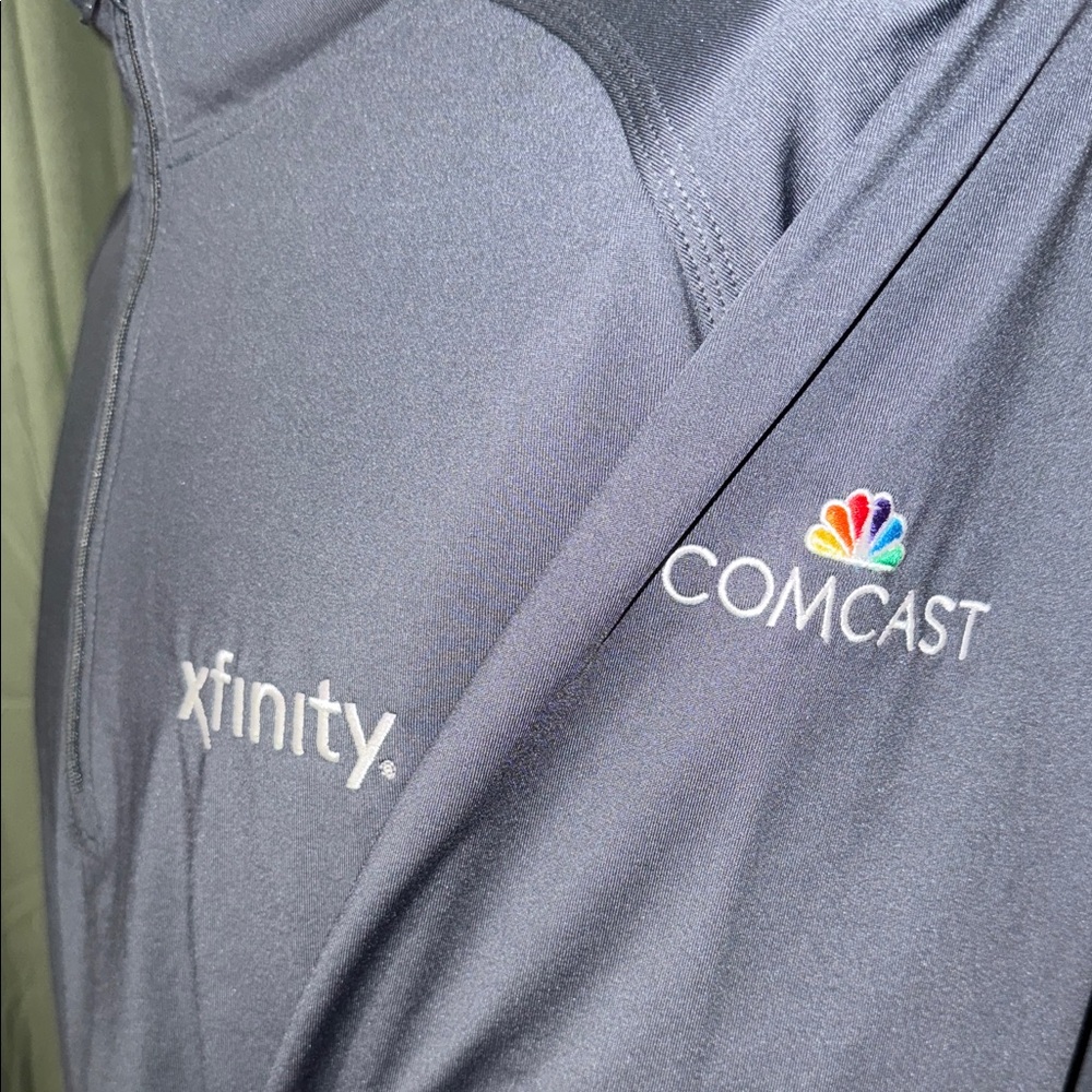 Sport-Tek Men's Gray Quarter-Zip Shirt - Picture 2 of 3